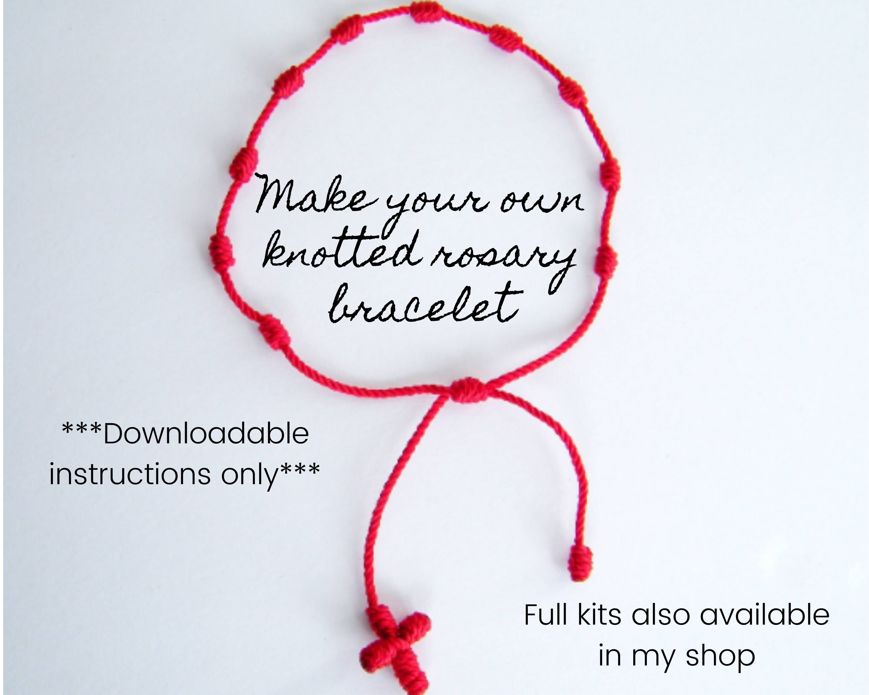 Make Your Own Knotted Rosary Bracelet INSTRUCTIONS ONLY 