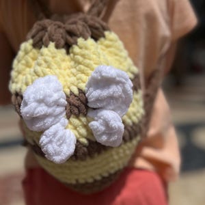 Crochet Bumblebee Bag/Backpack Pattern: Plush Yarn, No-Sew 2-in-1 (PDF Pattern) image 8