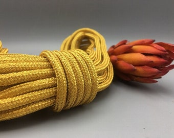 Golden cord 6mm, golden lurex cord, Metallic golden rope, DIY bags baskets jewelry, Macrame cord, DIY Christmas decor, 10yrd, metallic cord