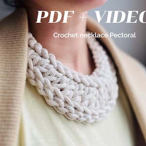 Crochet necklace pattern, jewelry making guide,crochet for beginners,step-by-step instructions, craft project, crochet collar pattern