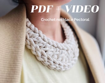 Crochet Necklace 'Pectoral' Pattern: Jewelry Making Guide (PDF Pattern)