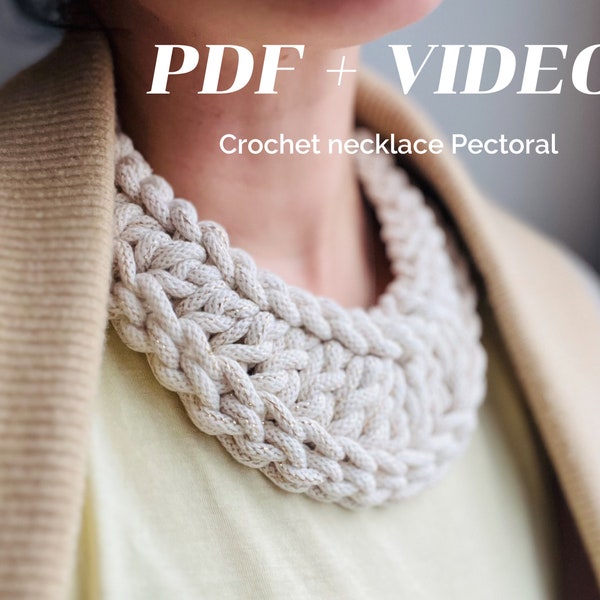 Modèle de collier au crochet, guide de fabrication de bijoux, crochet pour débutants, instructions étape par étape, projet artisanal à offrir, tutoriel d'accessoires