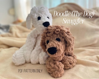 LOW-SEW Doodle Dog Lovey Crochet Pattern: Plush Puppy Snuggler (PDF)