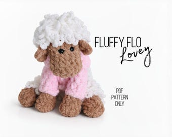 Вязаная крючком овечка Lovey Patrón: Мягкая и пушистая Flo Lovey (PDF)