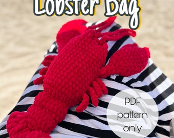 Crochet Lobster Bag Pattern: No-Sew Plush Yarn Tutorial (PDF Pattern)