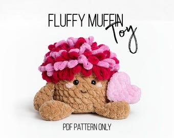 Padrão de crochê para bolinho fofo – Brinquedo e bolsa (PDF 2 em 1)
