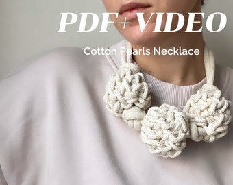 Crochet Necklace Pattern: Chunky Rope Jewelry (PDF Pattern)