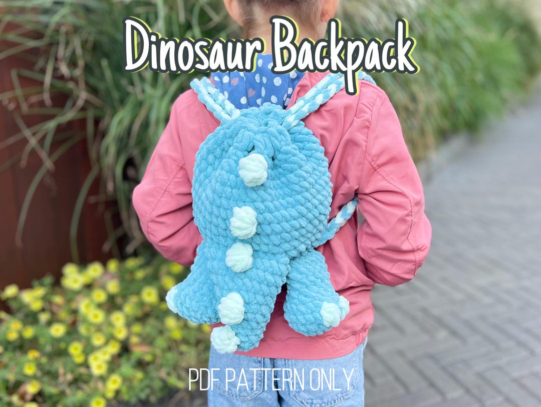 Crochet Dinosaur Backpack Pattern – No-sew DINO Design (PDF