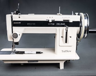 TuffSew ZigZag Walking Foot Sewing Machine - 9" Gate w/oversized handwheel plus extra optional feet included