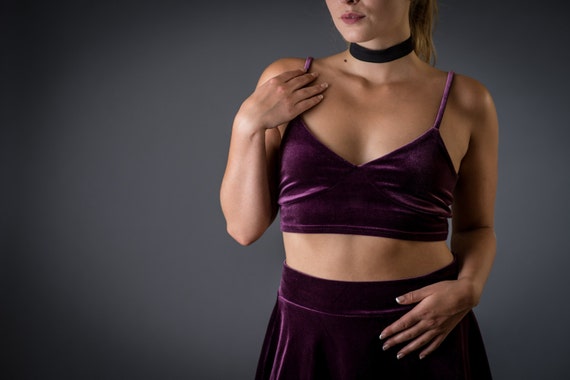 velvet bralette top