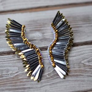 Eleganta Silver- & Guldänglavingar / Unika Dinglaörhängen bild 1