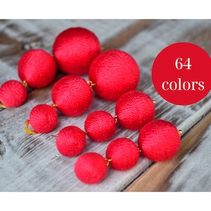 Three balls bon bon clip drop earrings Rebecca de Ravenel Les bonbons