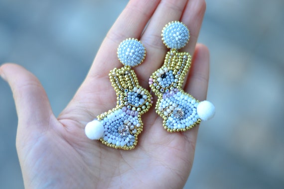 Beaded Bunnies Earring Beaded Bunnies Earring