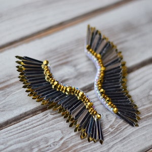 Eleganta Silver- & Guldänglavingar / Unika Dinglaörhängen bild 5