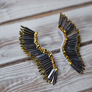 Eleganta Silver- & Guldänglavingar / Unika Dinglaörhängen bild 8