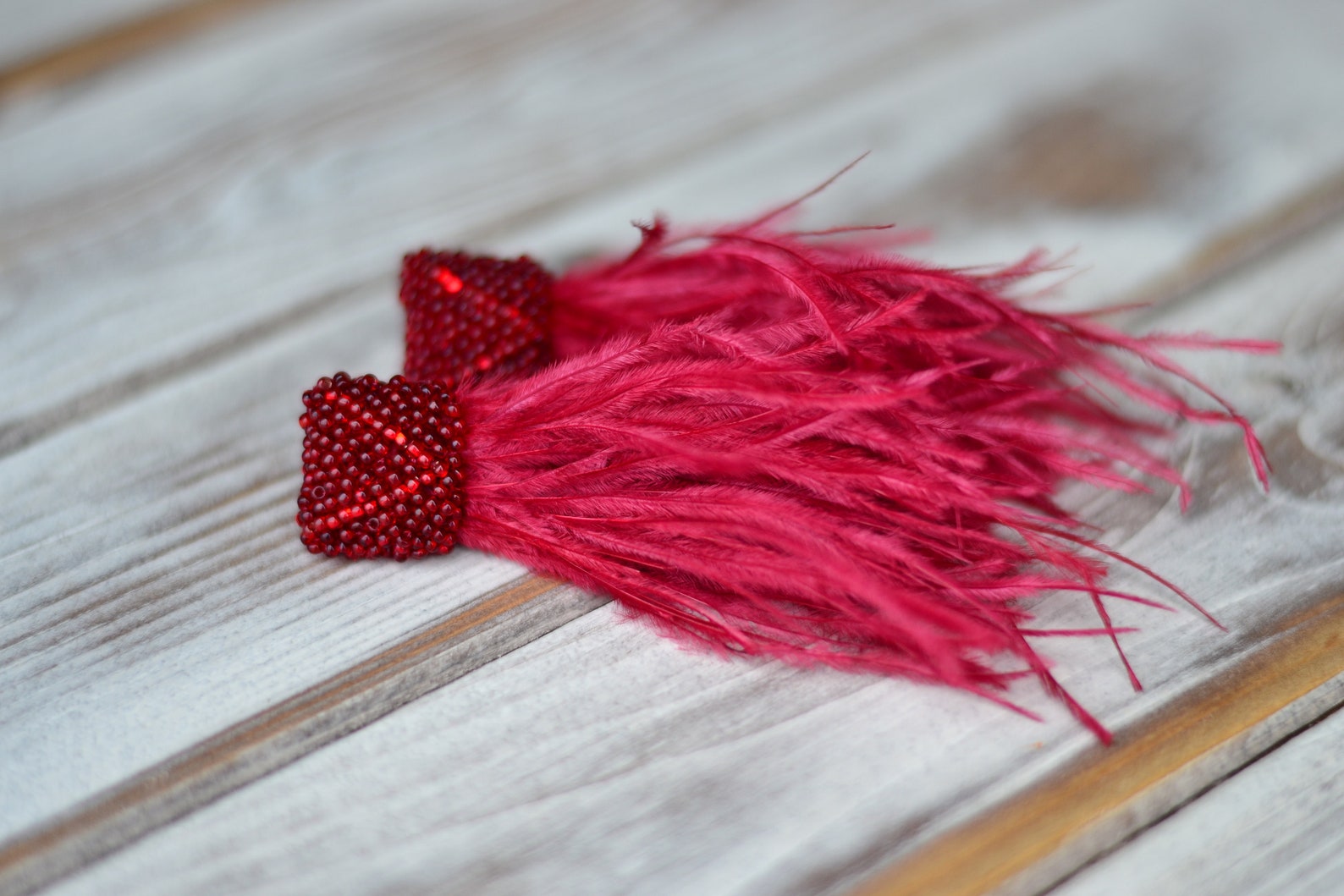 Boho Feather Post Earrings
