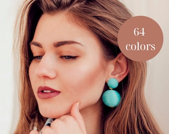 Two Balls DoubleLes Bon Drop Earrings: Chunky Statement Jewelry clip earrings Rebecca de Ravenel