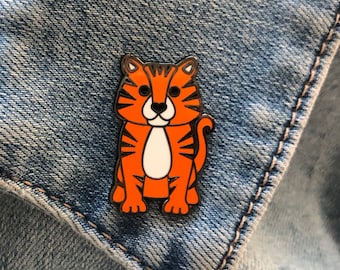 Tiger Enamel Pin - Tiger Pin Badge - Tiger Pin - Tiger Lapel Pin - Cute Tiger - Tiger Gift - Enamel Pin - Tiger Badge