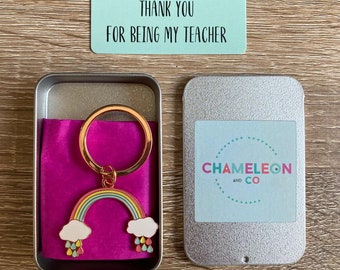 Thank You For Being My Teacher Keyring Gift - Thank You Teacher