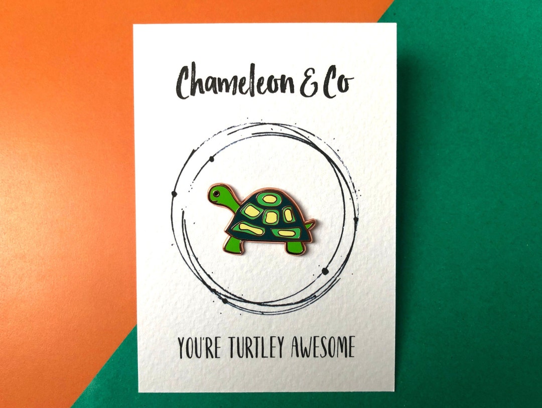 Turtley Awesome Pin Badge Awesome Pin Turtle Pin Turtle Enamel Pin Gift ...