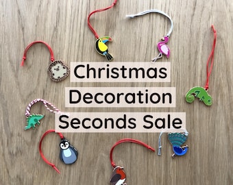 Enamel Christmas Decoration Seconds Sale,  Xmas Tree Decoration Sale, Discounted Decoration, Defective Sale, Second Quality, Flawed, B Grade