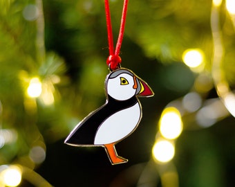 Puffin Christmas Decoration, Puffin Hanging Decoration, Puffin Christmas Bauble, Puffin Christmas Tree Decoration, Puffin Xmas, Puffin, Bird