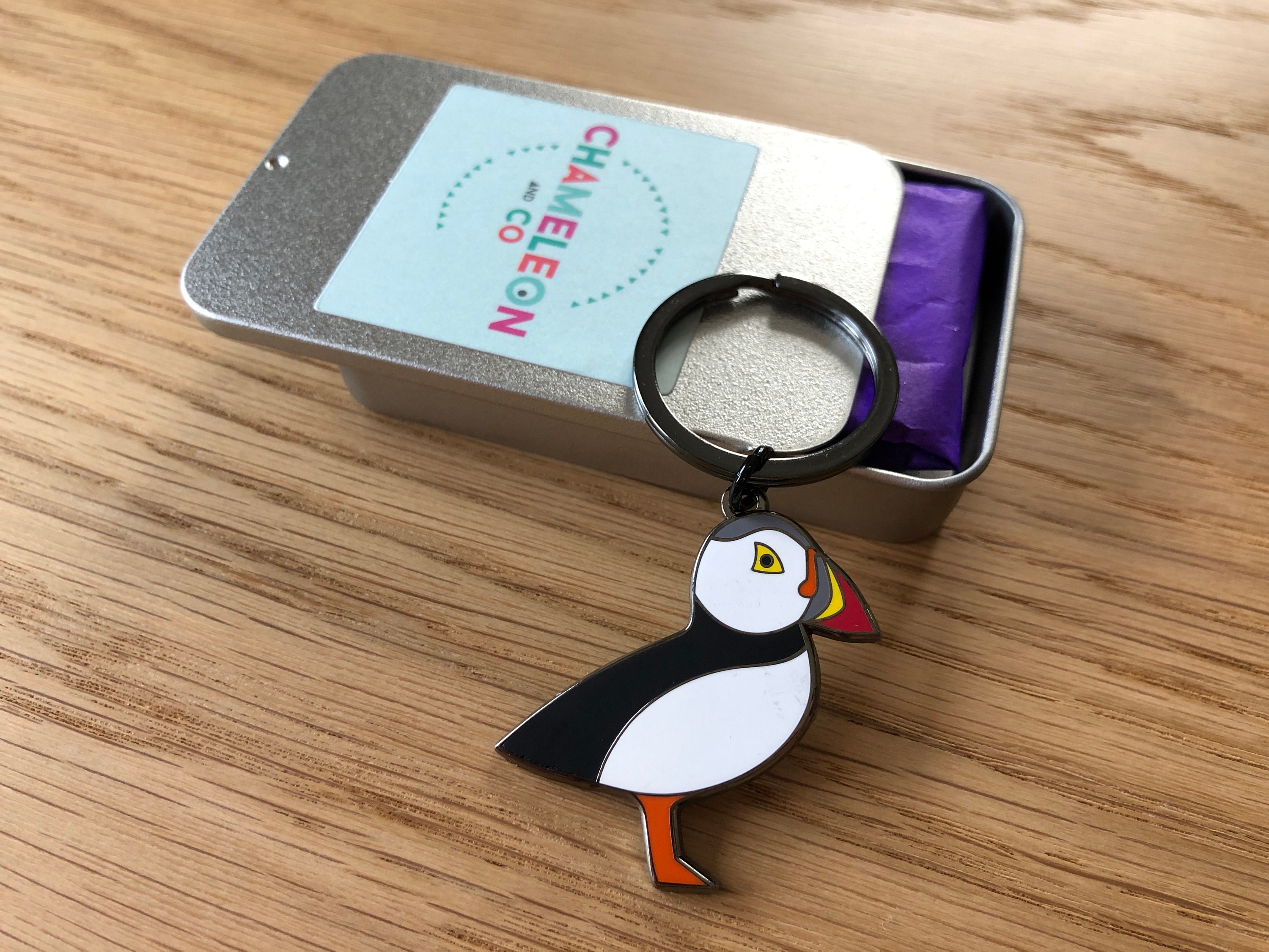 Puffin Keyring Puffin Key Chain Puffin Accessory Puffin Gift