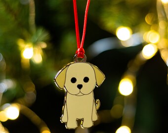 Labrador Puppy Christmas Decoration - Dog Christmas Decoration - Puppy Hanging Decoration -  Puppy Christmas Bauble - Puppy Tree Decoration
