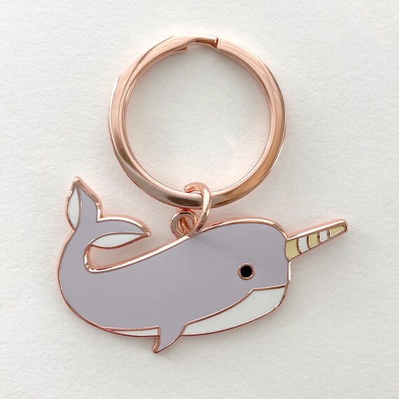 ナグァールキーホルダー Narwhal Keyring, Narwhal Keychain, Narwhal Key Ring, Narwhal