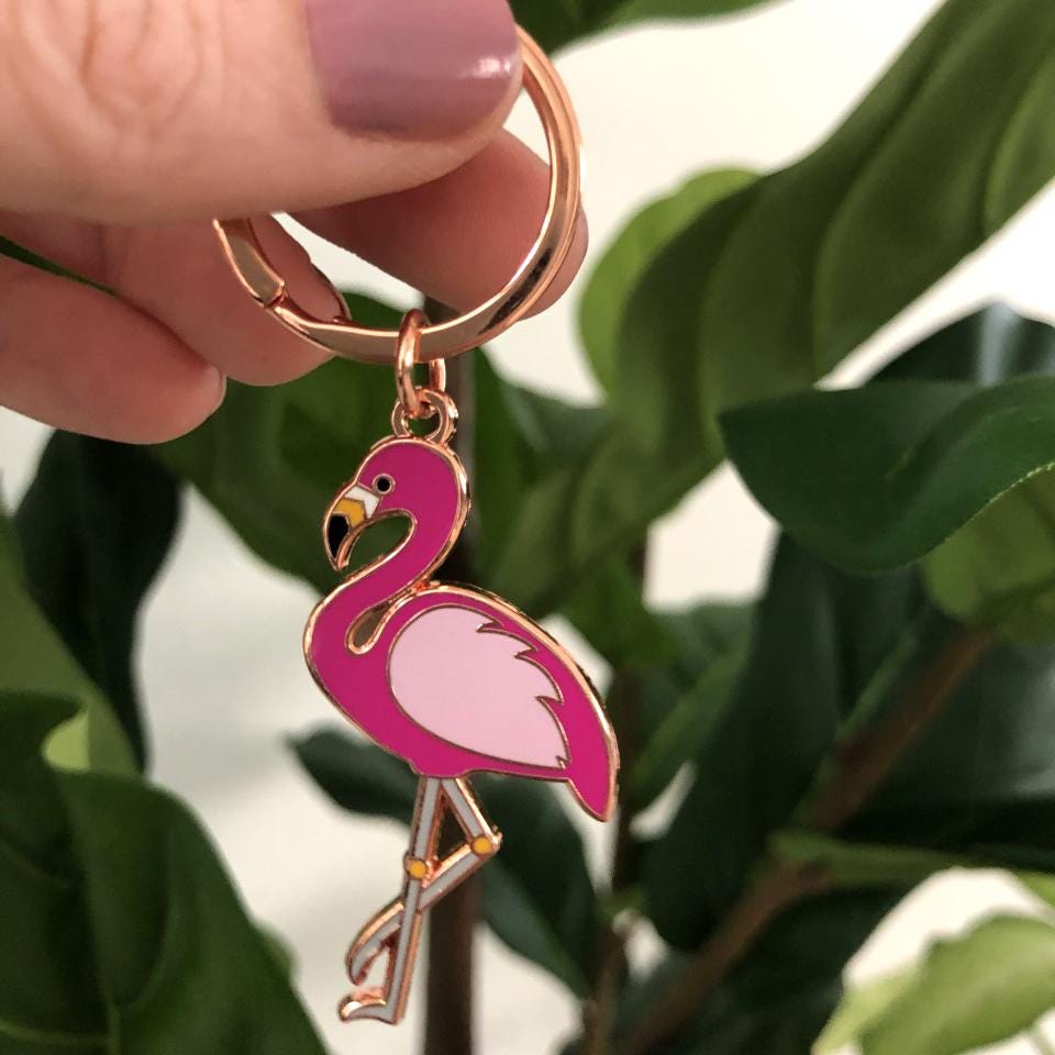 WSNANG Flaingo Keychain I Just Really Love Flaingos Keychain Flaingo