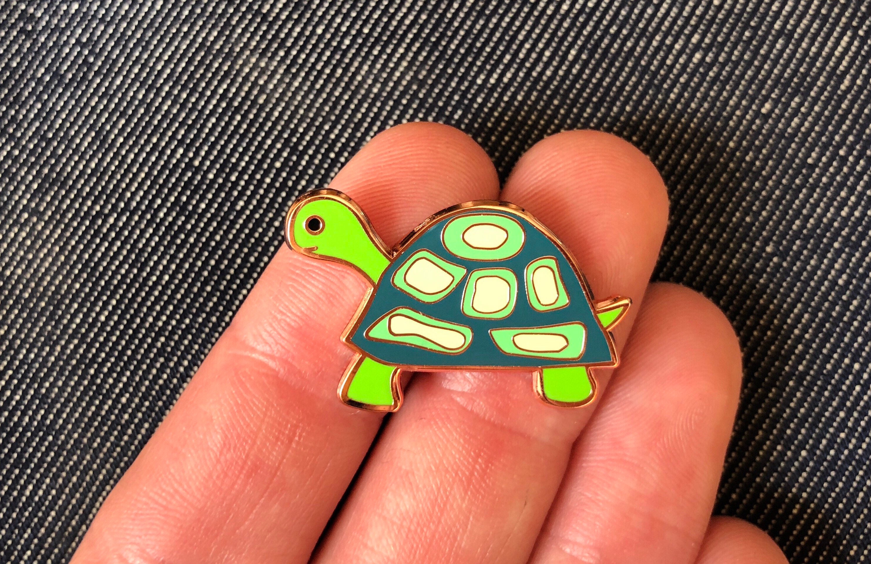 Turtley Awesome Pin Badge Awesome Pin Turtle Pin Turtle Etsy