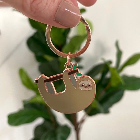 Sloth Keyring Sloth Keychain Sloth Key Ring Sloth Accessory Sloth Gift Sloth Present Etsy UK