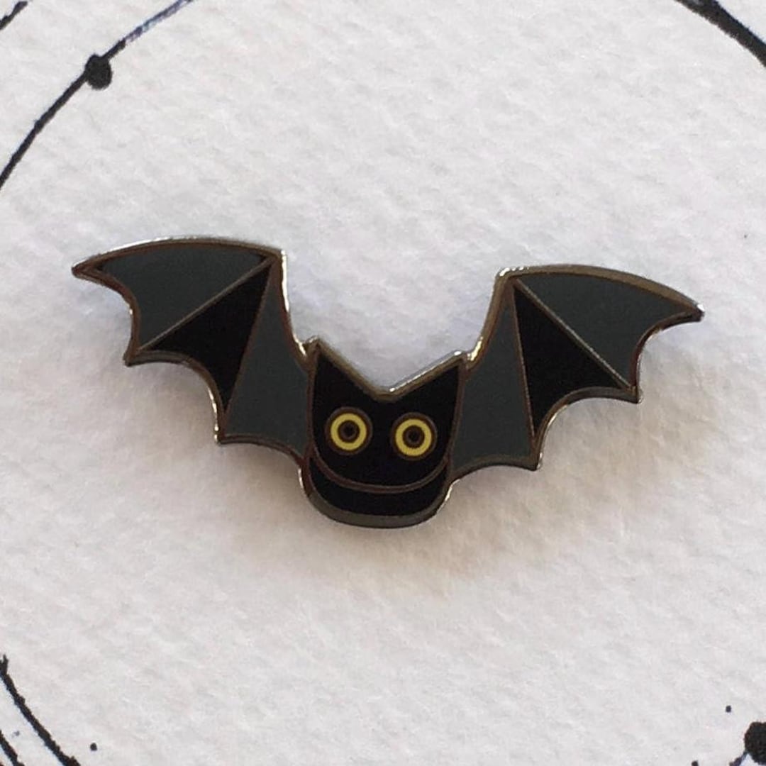 Bat Enamel Pin, Bat Pin, Bat Pin Badge, Bat Badge, Bat Lapel Pin, Bat ...