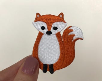 Fox Iron-On Embroidered Patch, Fox Embroidered Patch, Fox Iron-On Patch