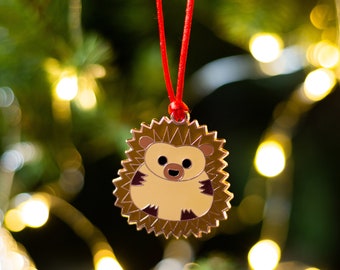 Hedgehog Christmas Decoration, Hedgehog Hanging Decoration, Hedgehog Christmas Bauble, Hedgehog Christmas Tree Decoration, Hedgehog Xmas