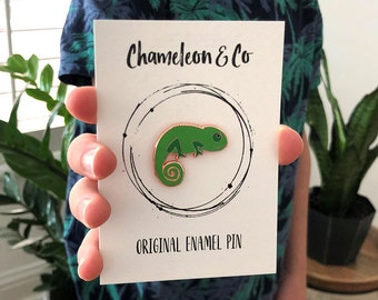 Chameleon Enamel Pin, Chameleon Pin Badge, Chameleon Badge, Chameleon Lapel Pin, Chameleon Jewellery, Chameleon Accessory, Chameleon Gift