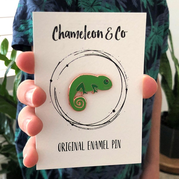 Chameleon Enamel Pin, Chameleon Pin Badge, Chameleon Badge, Chameleon Lapel Pin, Chameleon Jewellery, Chameleon Accessory, Chameleon Gift