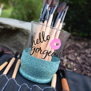 Makeup Brush Holder, Makeup Brush Holders, Hello Gorgeous, Makeup Brush Storage, Makeup Organizer, Makeup Brush Holder, Glitter Brush Holder image 1