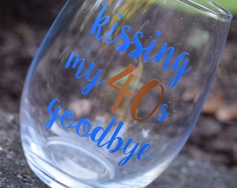 50th Birthday, 50th Birthday Gift, 50th Birthday Present, Birthday Wine Glass, Birthday Wine Gift, Glitter Wine Glass