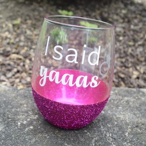 Said Yes Wine Glass, Engagement, Bride To Be Gift, Future Mrs, Bridal Shower Gift, Engagement Gift, Engagement Wine Glass