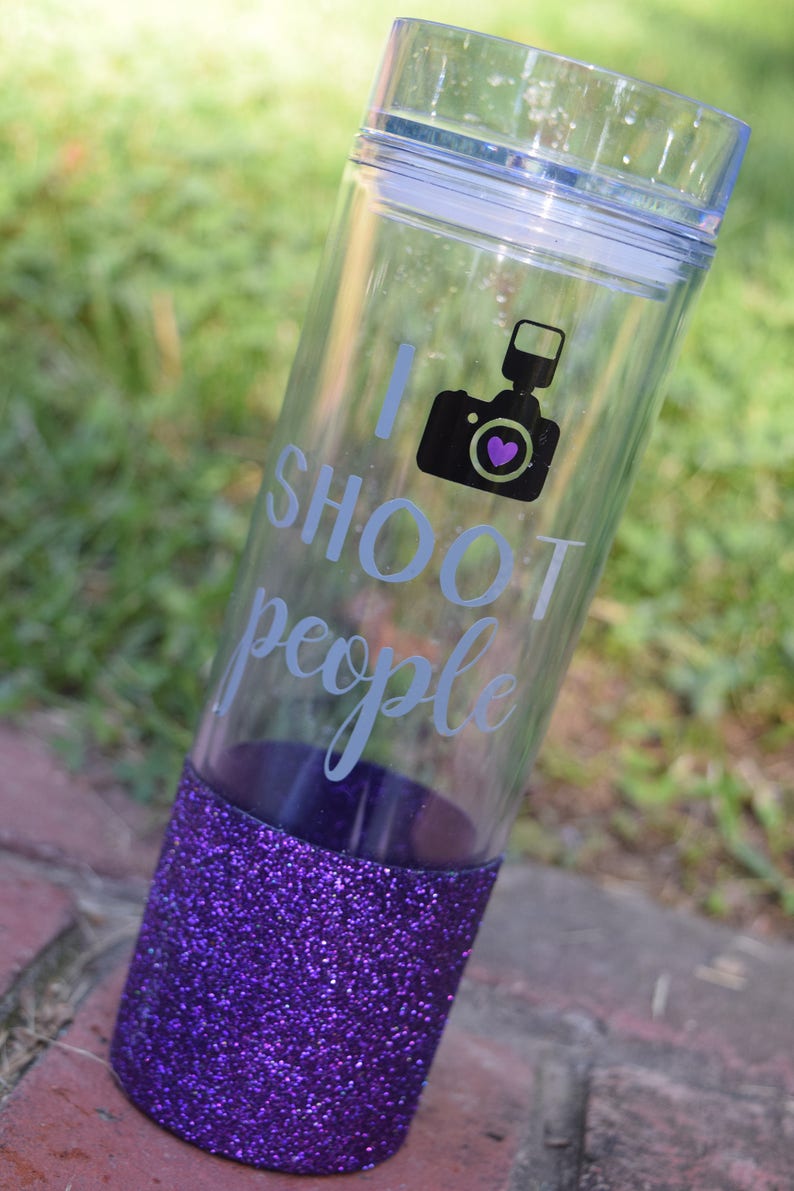 I Shoot People Skinny Tumbler Photographer Gift Photography Gift Glitter Tumbler Funny Photography Gift Photographer