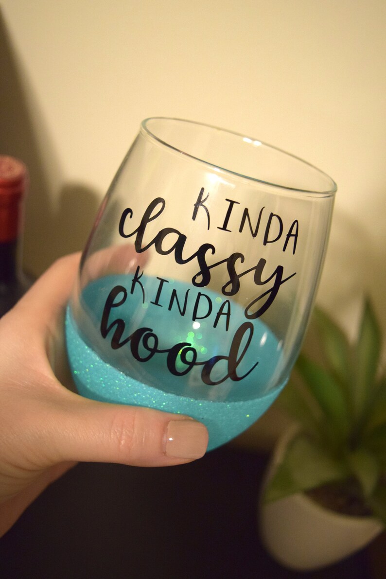 Funny Wine Glass Funny Wine Glasses Glitter Wine Glass Etsy