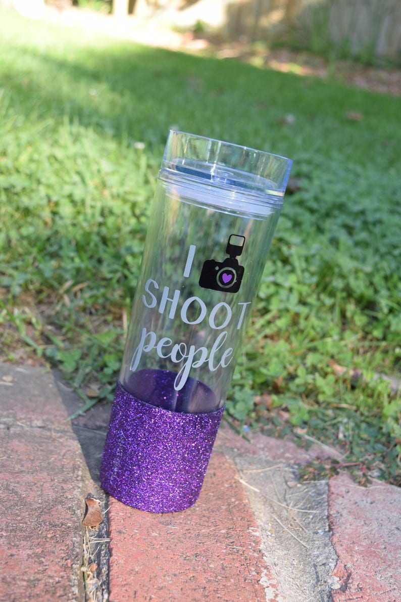 I Shoot People Skinny Tumbler Photographer Gift Photography Gift Glitter Tumbler Funny Photography Gift Photographer