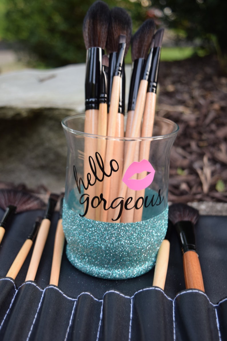 Makeup Brush Holder, Makeup Brush Holders, Hello Gorgeous, Makeup Brush Storage, Makeup Organizer, Makeup Brush Holder, Glitter Brush Holder image 2