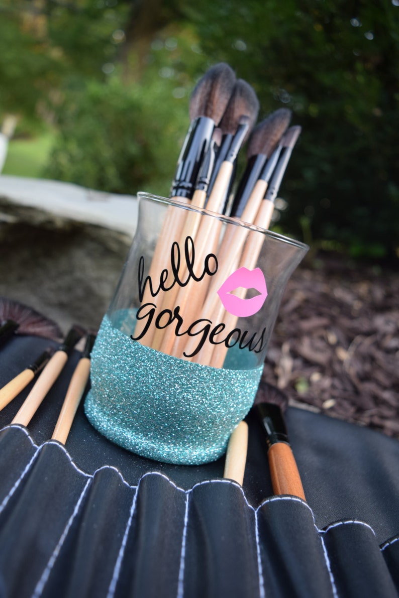 Makeup Brush Holder, Makeup Brush Holders, Hello Gorgeous, Makeup Brush Storage, Makeup Organizer, Makeup Brush Holder, Glitter Brush Holder image 1