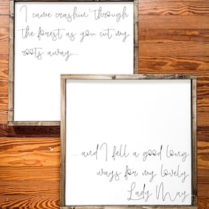 Lady May | Tyler Childers | Lyric Sign | Wall Decor | Farmhouse Decor | Wedding Decor | Inspirational Quote | Wedding Sign | Above Bed Sign