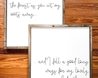 Lady May | Tyler Childers | Lyric Sign | Wall Decor | Farmhouse Decor | Wedding Decor | Inspirational Quote | Wedding Sign | Above Bed Sign