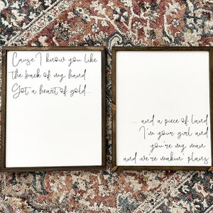 Makin’ Plans | Miranda Lambert | Wood Sign | Farmhouse Decor | Wedding Decor | Lyrics Sign | Country Music | Wedding Gift | Above Bed Decor image 1