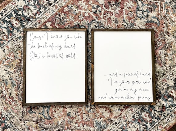 Makin’ Plans | Miranda Lambert | Wood Sign | Farmhouse Decor | Wedding Decor | Lyrics Sign | Country Music | Wedding Gift | Above Bed Decor
