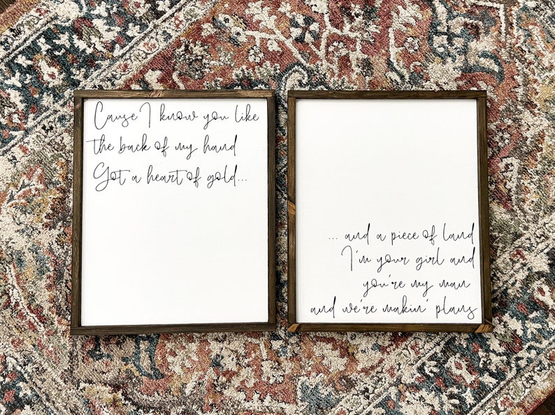 Makin’ Plans | Miranda Lambert | Wood Sign | Farmhouse Decor | Wedding Decor | Lyrics Sign | Country Music | Wedding Gift | Above Bed Decor image 1